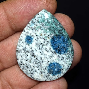 K2 Jasper, pietra preziosa sfusa cabochon di diaspro K2 naturale con fondo piatto, cabochon di diaspro K2 naturale a forma di pera da 46,70 ct, ideale per pendenti e bracciali.
