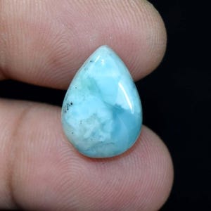 Cabochon a forma di pera di Larimar naturale, pietra preziosa di Larimar, cabochon a forma di pera di Larimar dominicano naturale, pietra preziosa di Pectolite, Larimar 11,90 carati
