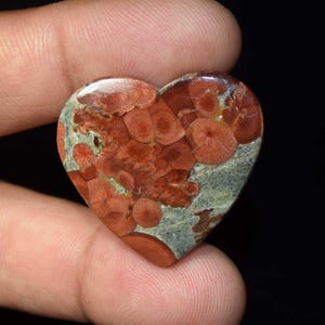 Cabochon a forma di cuore in ossidiana color nocciola da 28,30 ct - Pietra preziosa naturale lucidata per la creazione di gioielli - Forniture per gioielli con cristalloterapia