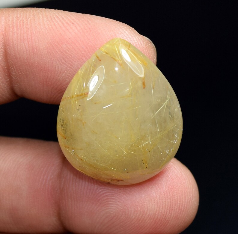 GOLDEN RUTILE QUARTZ 100/% Natural Golden Rutile Cabochon Loose Gemstone For Wire Wrapping Jewelry Rutile Pendant Rutile Ring Jewelry IN160