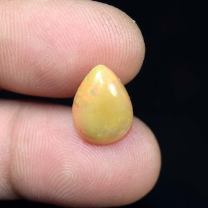Opale, Opale di fuoco naturale etiope Pera Cabochon Pietra preziosa sciolta, Opale di fuoco naturale Opale etiope, Welo Opal Cabochon 3,90 Cts Opal Gemstone