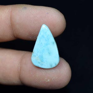 Cabochão de larimar natural, pedra preciosa de larimar, pedra preciosa de larimar dominicana natural, pedra preciosa semipreciosa de pectolita 6,25 cts
