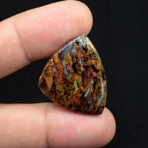 Cabochão de pietersita, cabochão de pietersita natural extravagante, cabochão de pietersita natural, joias de pietersita, pingente de pietersita, anel 25,75 Cts