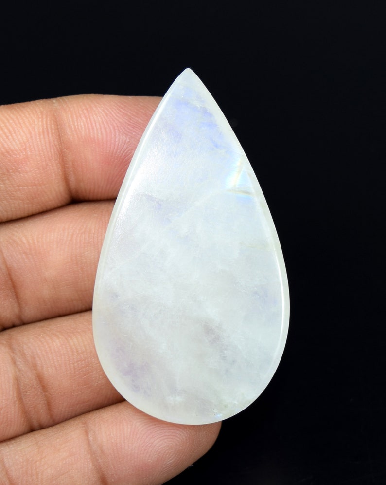 Loose Gems 100/% Natural Rainbow Moonstone 58 * 32 mm 128.80 Cts