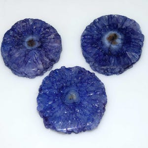 Solar Druzy, kleurrijke set Solar Druzy 3-delige hanger oorbellen Druzy set, gekleurde natuurlijke Druzy-edelsteen