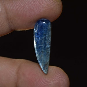 Cabochon en cyanite bleue naturelle 16,10 ct | Pierre précieuse en forme de lame polie | Cristal brut pour la fabrication de bijoux | Cristal de guérison | Pierres précieuses en vrac