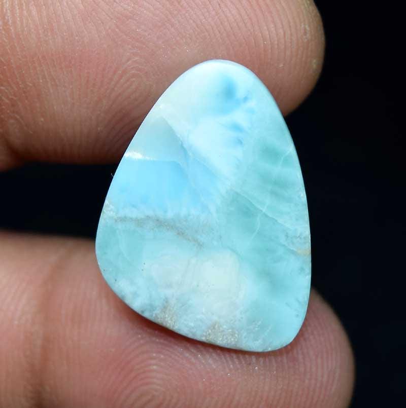 12.80カラット天然ラリマーカボション、ドミニカ産ブルールース