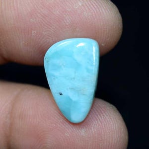 Cabochão de larimar natural, pedra preciosa de larimar, pedra preciosa de larimar dominicana natural, pedra preciosa semipreciosa de pectolita 7,55 cts