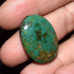 Turchese dell'Arizona "La Bella Addormentata", pietra preziosa ovale naturale di turchese dell'Arizona, turchese dell'Arizona per anello, ciondolo e braccialetto in argento, 27,10 carati
