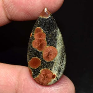 Cabochon a forma di pera in ossidiana color nocciola da 13,70 ct - Pietra preziosa naturale lucidata per la creazione di gioielli - Forniture per gioielli con cristalloterapia