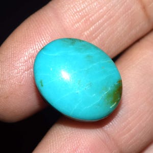 Turchese dell'Arizona "La Bella Addormentata", pietra preziosa ovale naturale di turchese dell'Arizona, turchese dell'Arizona per anello, ciondolo e braccialetto in argento, 19,35 carati