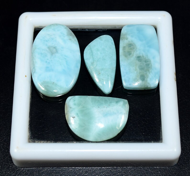 Pectolite Semi Precious Gemstone Sky Blue Larimar Loose Crystal LAR155 NATURAL LARIMAR Cabochon 100/% Natural Larimar Cabochon
