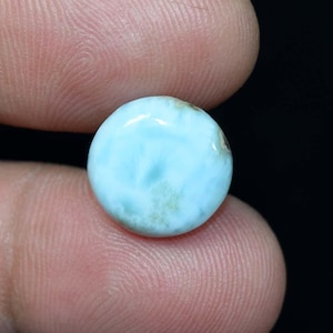 Larimar naturale cabochon rotondo, pietra preziosa Larimar, pietra preziosa Larimar dominicana naturale cabochon rotondo, pietra preziosa Pectolite 7,00 carati