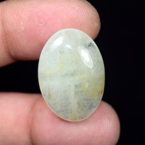 Cabochão 26,85 cts Natural Santa Maria Aquamarine Oval Cabochão Pedra preciosa solta, Pedra preciosa água-marinha natural, Cabochão água-marinha