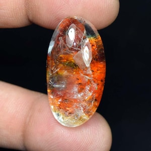 44.00 Cts Natürliche Lodolith Garten Quarz Oval Cabochon lose Edelstein