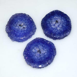 Solar Druzy, kleurrijke set Solar Druzy 3-delige hanger oorbellen Druzy set, gekleurde natuurlijke Druzy-edelsteen