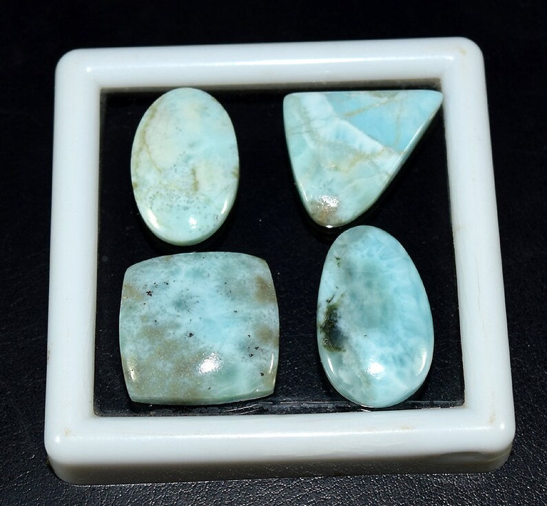 Pectolite Semi Precious Gemstone Sky Blue Larimar Loose Crystal LAR155 NATURAL LARIMAR Cabochon 100/% Natural Larimar Cabochon