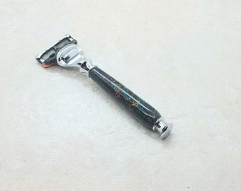 Pearl Wobali Razor Handle| Gillette Fusion- Mach3 | gift for him | Groomsmen | Gift for her| Dad Gift| Wedding Gift | Self Care | Beard |