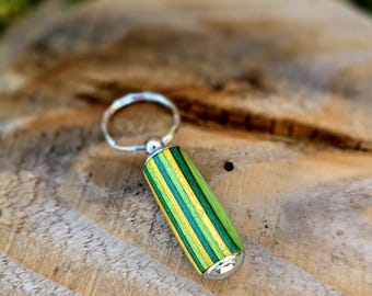 Key Ring Pillbox - Key Chain Pill holder - Secret Compartment - Gift for Teacher - Keychain - Handmade - Personalized Engraving