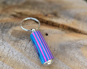 Key Ring Pillbox - Key Chain Pill holder - Secret Compartment - Gift for Teacher - Keychain - Handmade - Personalized Engraving