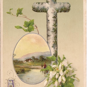 Vintage "A Happy Easter" Postcard, Design Copyrighted, John Wihsch 1911