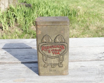 Antique tin box, Ridgway's 5 O'clock Tea, London and New-York, 1930's - D2