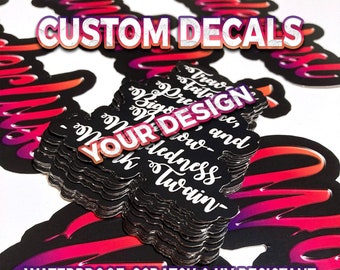 Custom Stickers, Your Design or Logo Stickers, Die Cut or Kiss Cut Bulk Stickers ,Durable Waterproof, UV Resistant/Scratch Resistant Decals