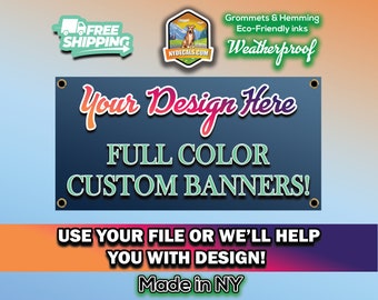 Custom Printed Banners, Full Color Custom Vinyl Banners,Birthday,Welcome Home, Graduation,Proposal,Wedding Banners,Store Banners Custom Sign