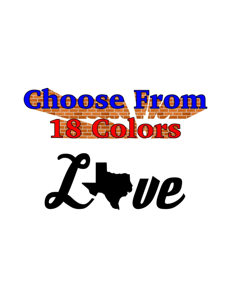 Texas Car Decal Love Texas Vinyl Stickers for Cars,Laptop,Windows etc....