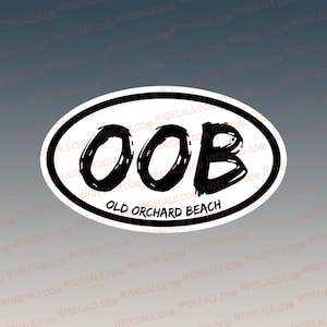 Old Orchard Beach Decal | Coastal Maine Souvenir | Maine Vacation Sticker | Beach Lover Gift | OOB Sticker | Maine Stickers | OOB Car Decal