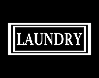 Laundry Room Decal, Laundry Vinyl Decal, Laundry Door Decal Sticker,Traditional Home Decor,