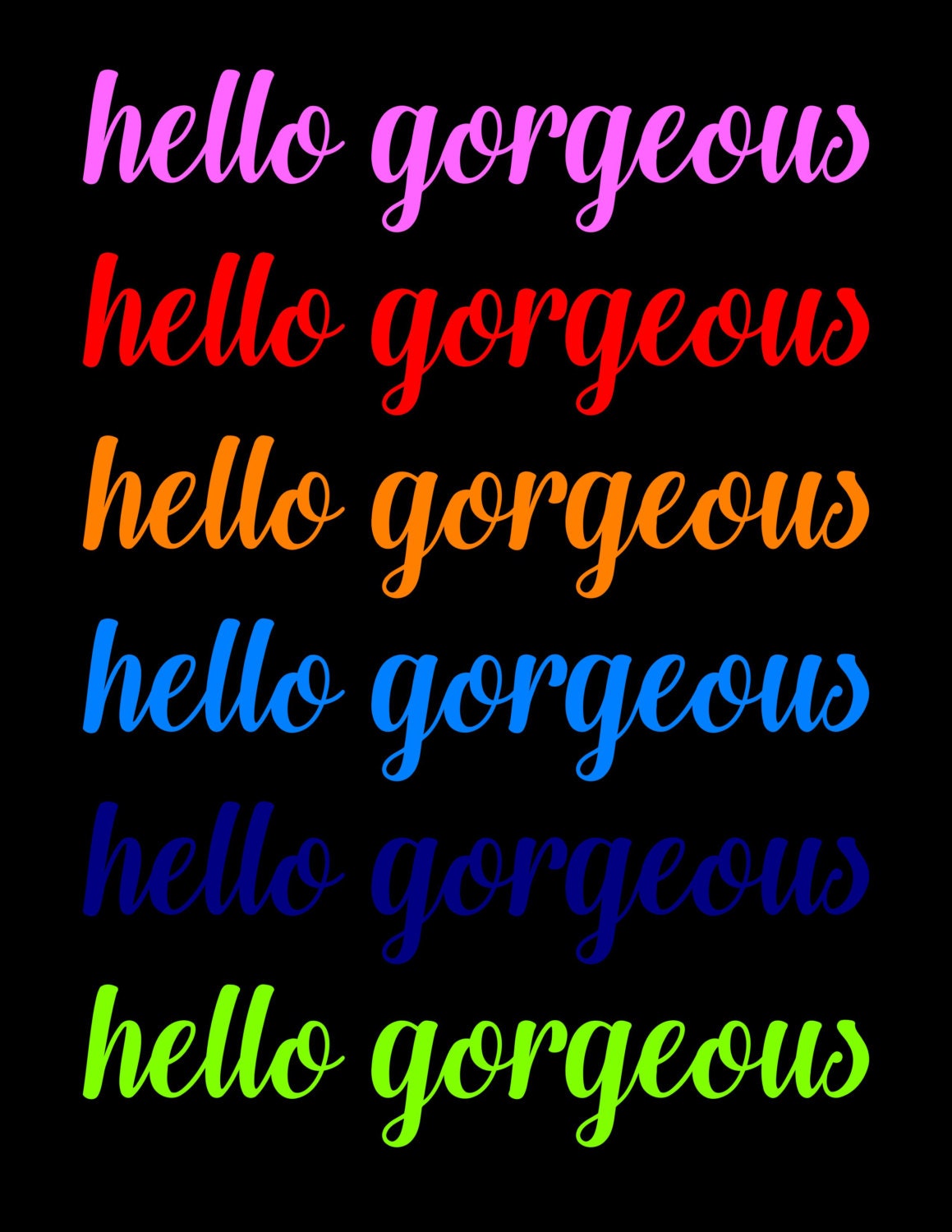 Computer Hello Gorgeous Hello Gorgeous Decal Hello Gorgeous Mirror Decal Sticker Mirror Decals ...