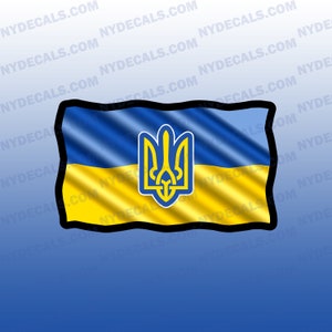 Ukraine Decal, Ukraine Coat of Arms Sticker, Ukraine Flag, Stand with Ukraine Stickers Vinyl Decal, Ukraine Map Decal,Vinyl Sticker