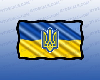 Ukraine Decal, Ukraine Coat of Arms Sticker, Ukraine Flag, Stand with Ukraine Stickers Vinyl Decal, Ukraine Map Decal,Vinyl Sticker