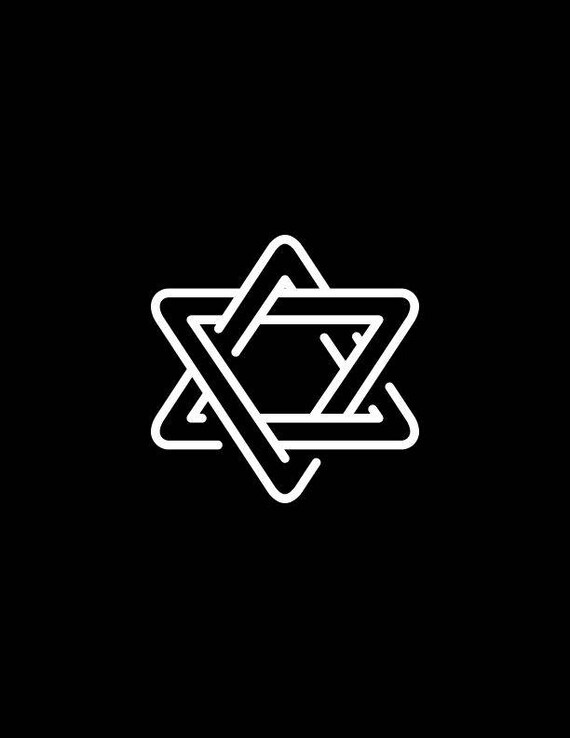 Adesivo Stellina Di David Per Auto - Decorazione Per Paraurti O Vetro, Sticker Ebraico Judaism Israel