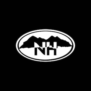 New Hampshire Decal NH State Oval Vinyl Decal Sticker NH Mountains Car Decal Laptop Tablet Window Bumper Wall