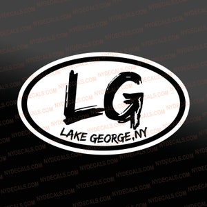 Lake George Decal | Lake George Souvenir | LG ADK Vacation Sticker |Lake George car Decal, Adirondack Vinyl Decal | ADK Stickers