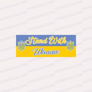 Ukraine Bumper Sticker, Peace for Ukraine ,Stand with Ukraine Decal, Ukraine Sticker, Ukraine Flag, Stand with Ukraine Stickers Vinyl Decal