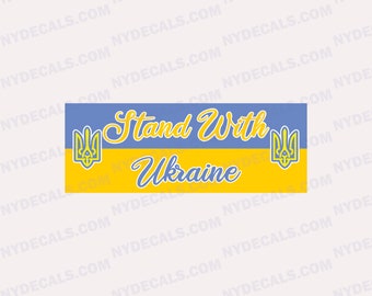 Ukraine Bumper Sticker, Peace for Ukraine ,Stand with Ukraine Decal, Ukraine Sticker, Ukraine Flag, Stand with Ukraine Stickers Vinyl Decal