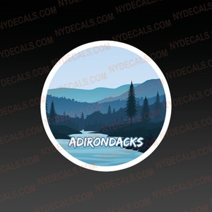 ADK Decal | Adirondacks Decal | ADK Vacation Sticker | Adirondack Mountains | Adirondack Vinyl Decal | ADK Stickers