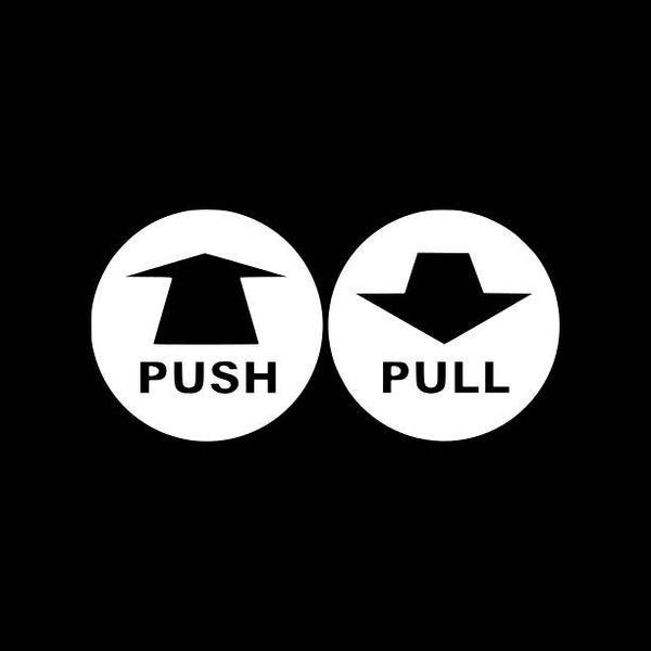 Push Pull Sign Set Push decal Pull Decal Push Pull Door Decal Push Pull Signs vinyl Window Door sign