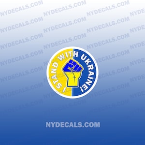 Stand with Ukraine Decal, Ukraine Sticker, Ukraine Flag, Stand with Ukraine Stickers Vinyl Decal