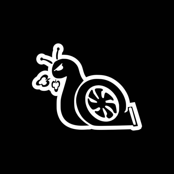 Turbo Snail Decal Turbocharged Car Decal Snail Boost Decal Vinyl Sticker Funny Car Decal Turbo Decal Boost Decal Snail Car Decal