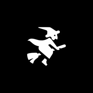 Witch Decal, Halloween Decals,Witch Broomstick Decal,Witch Stickers, Halloween Sticker, Car Decal, Laptop Decal,Wall Decal,Witches