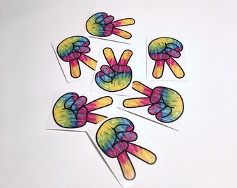 Peace Sign Decal,Psychedelic Peace Sticker,Psychedelic Tie Dye Peace Sign Stickers,Tie Dye Peace Decals,Hippie,Car Decals