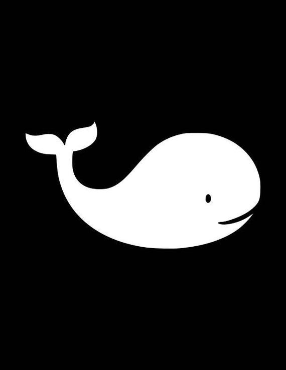 Wall or Laptop Sperm Whale Decal Sticker for Car