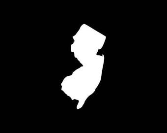 New Jersey Decal, NJ State Outline Decal,New Jerseyan,NJ State Decals,New Jerseyite Stickers Vinyl Die-Cut Car Decals,Home State Decals