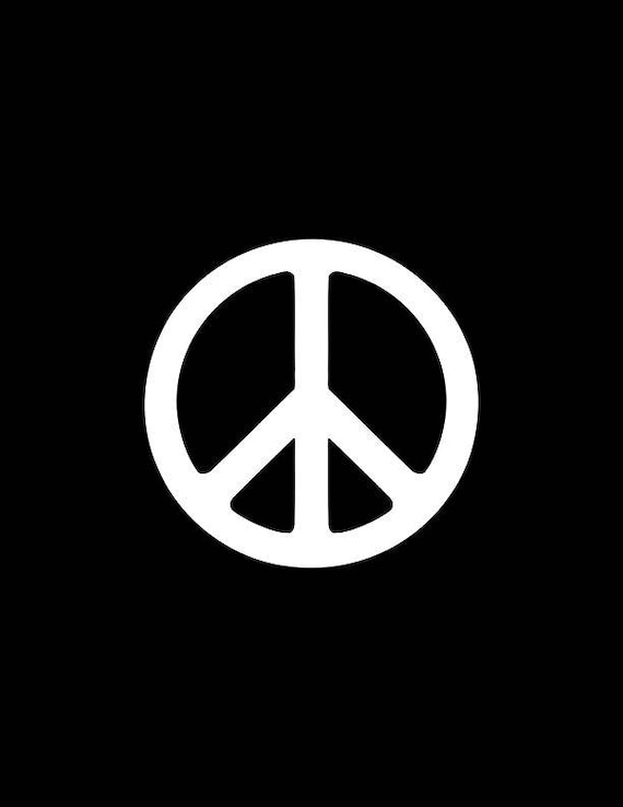Peace sign car on sale decal
