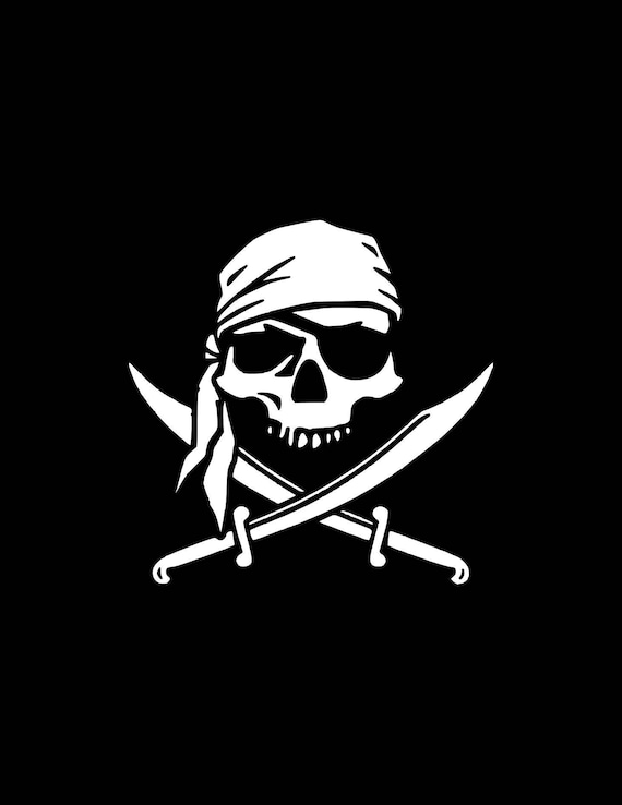 Wall decal Pirate skull