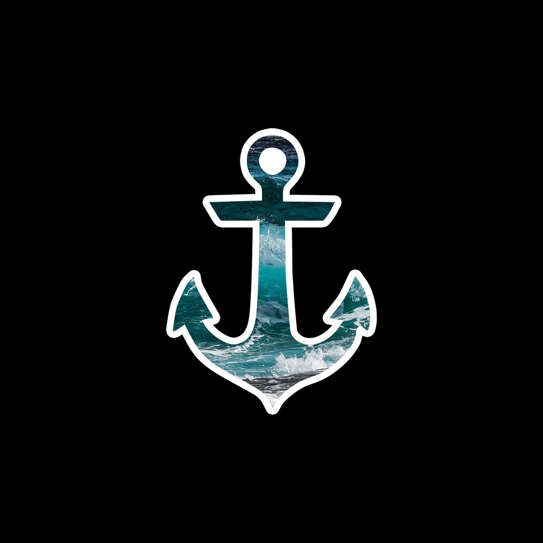 Anchor Decal, Ocean Sticker, Anchor Ocean Vinyl Decals, Car Decal ...
